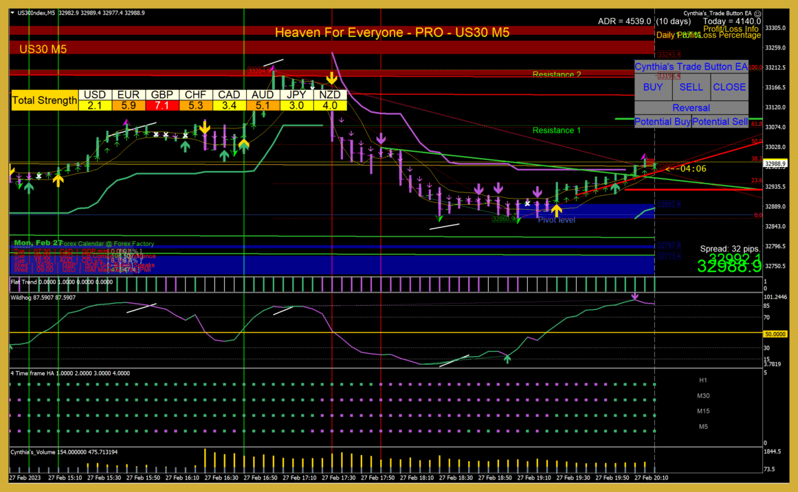 Heaven For Everyone PRO MT4 color coded trading system by Cynthia
